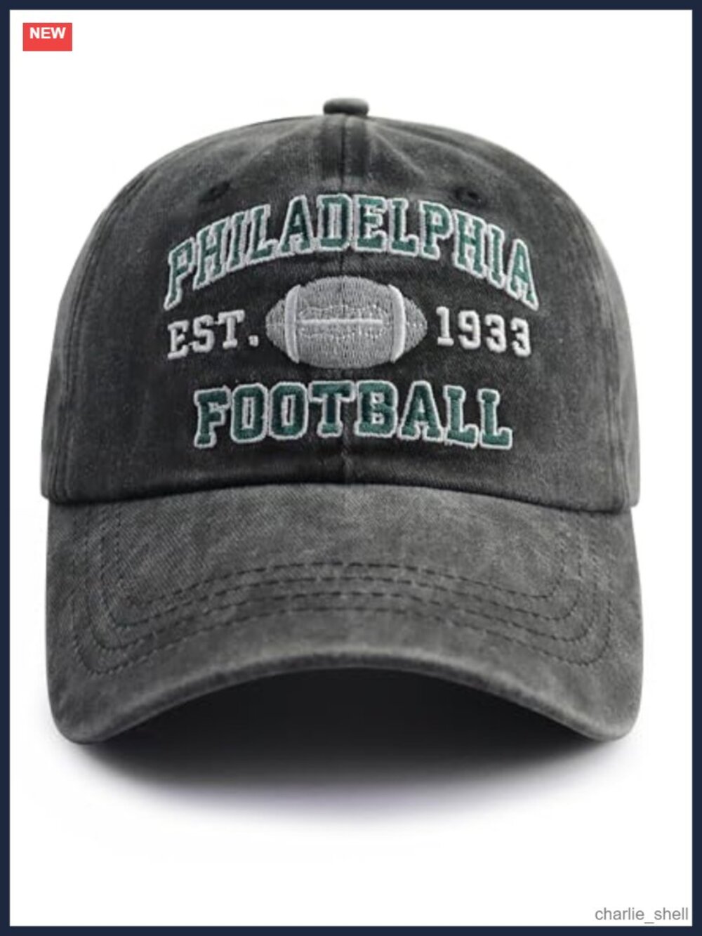 Football Embroidered Adjustable Unisex Cotton Baseball Hat Cap